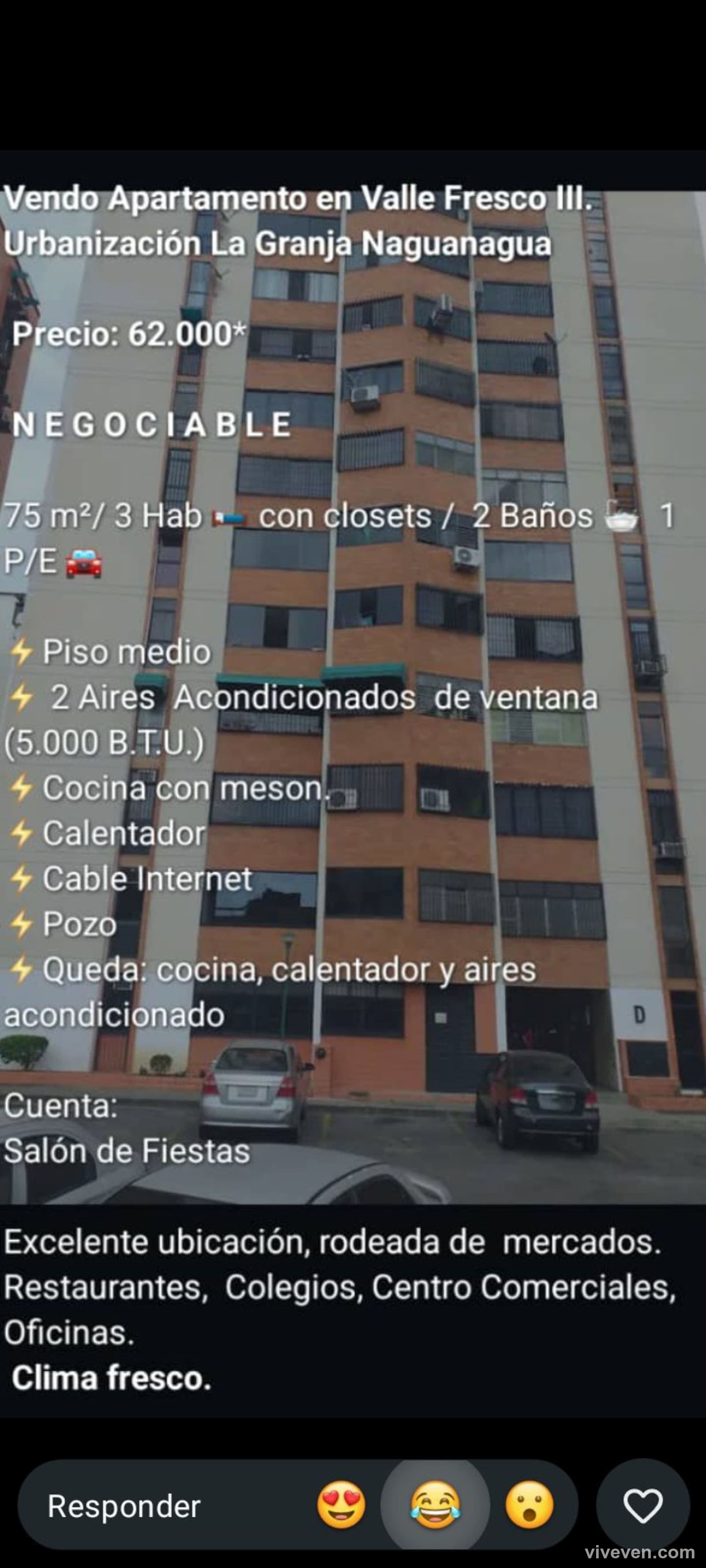 Apartamento en venta en Naguanagua, Carabobo