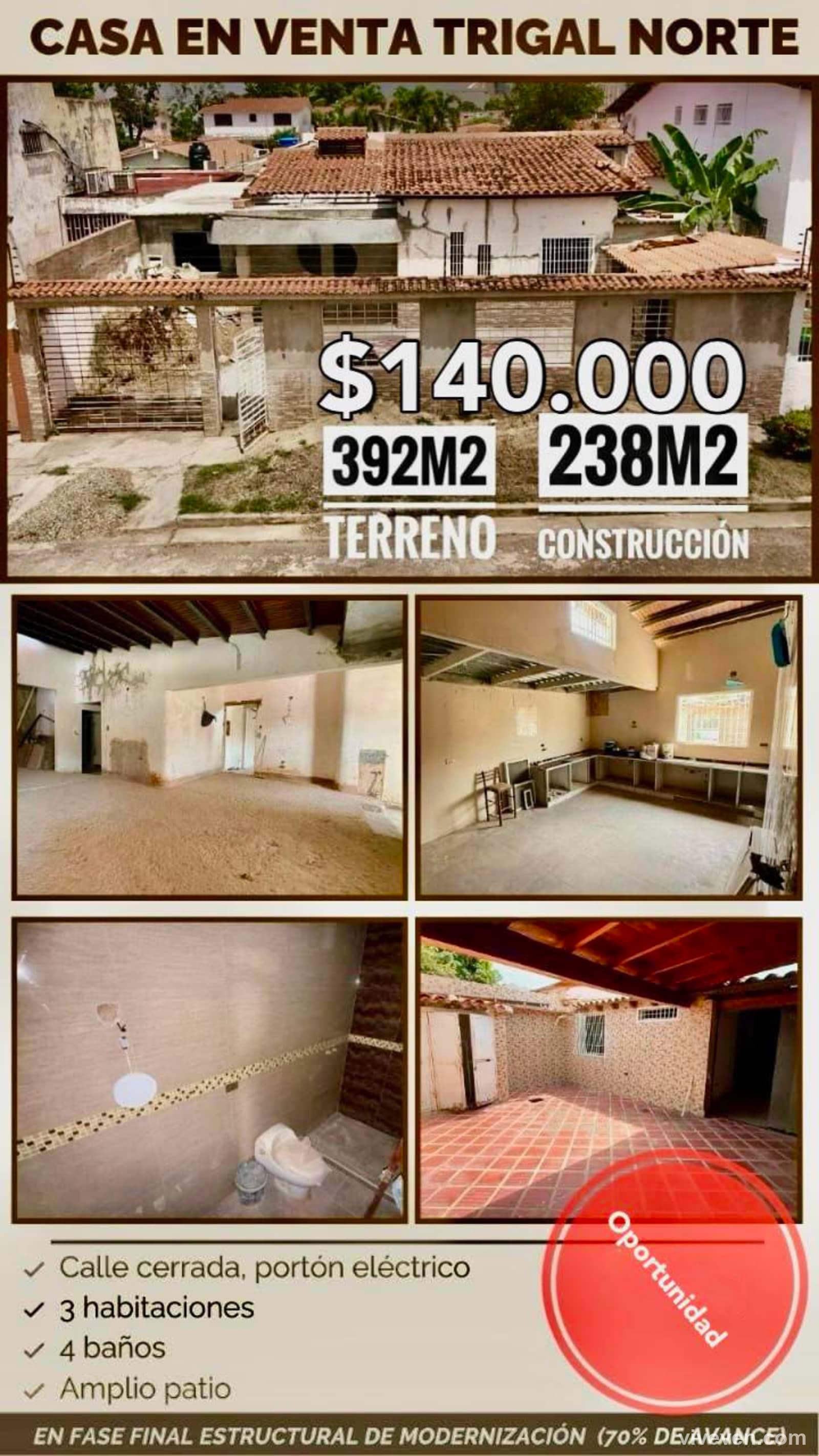 Casa en venta en Trigal norte, Zulia