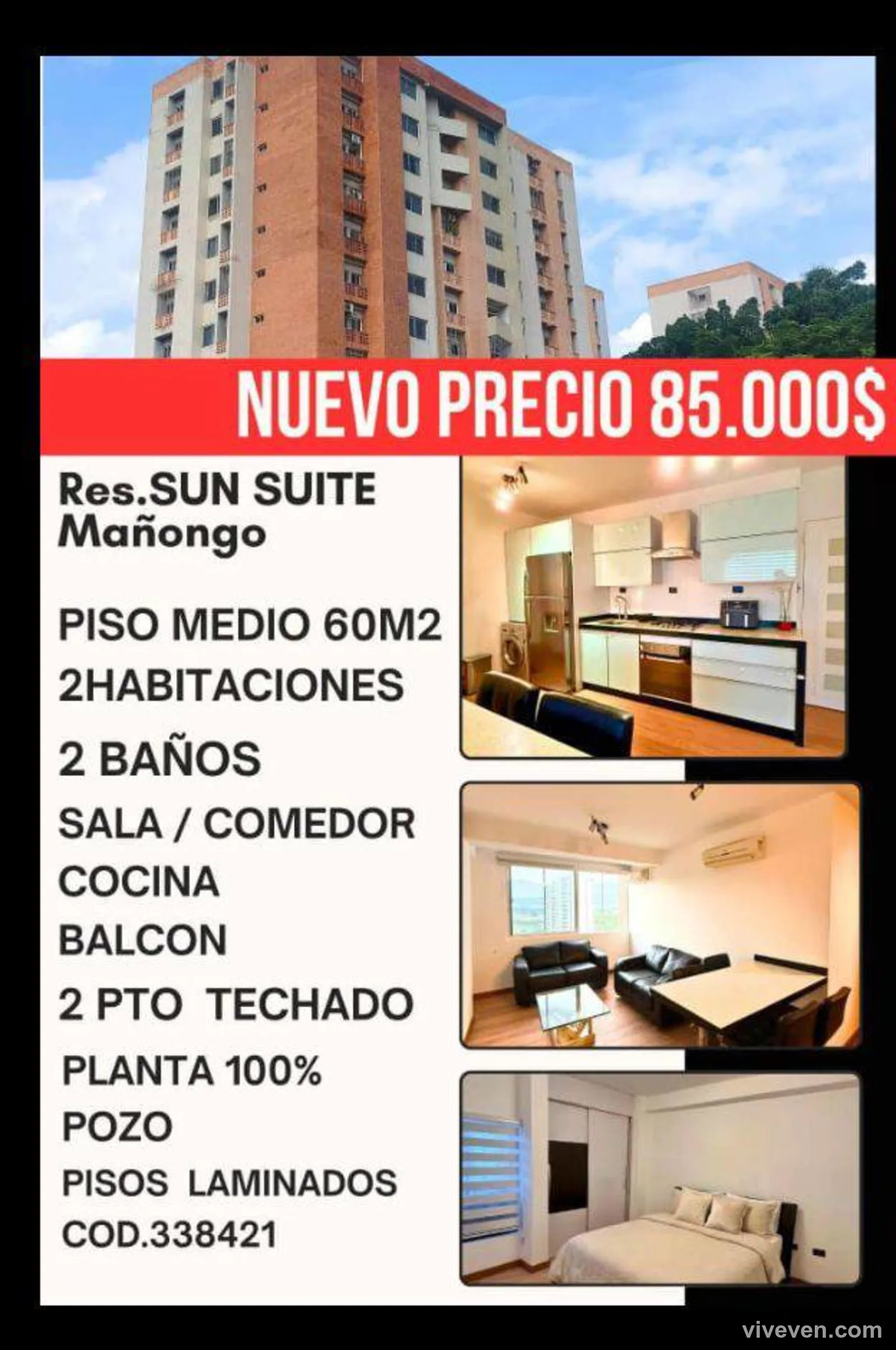 Apartamento en venta en Mañongo, Carabobo